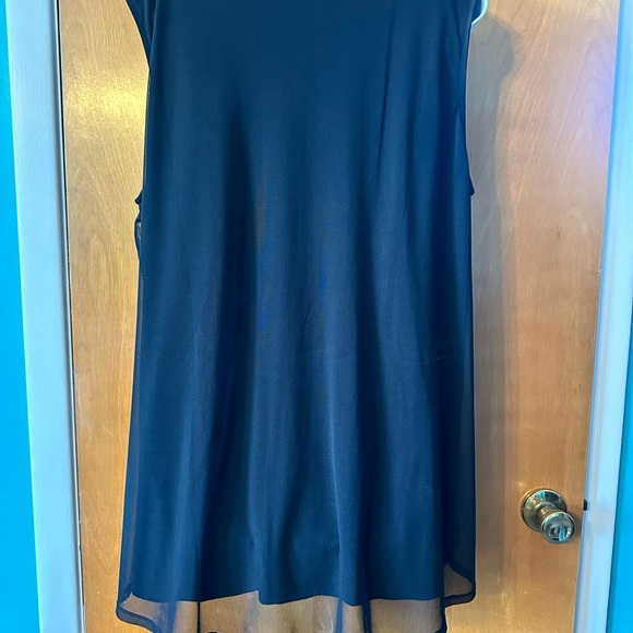 Black Sleeveless Mixed Media Top - Picture 6 of 8